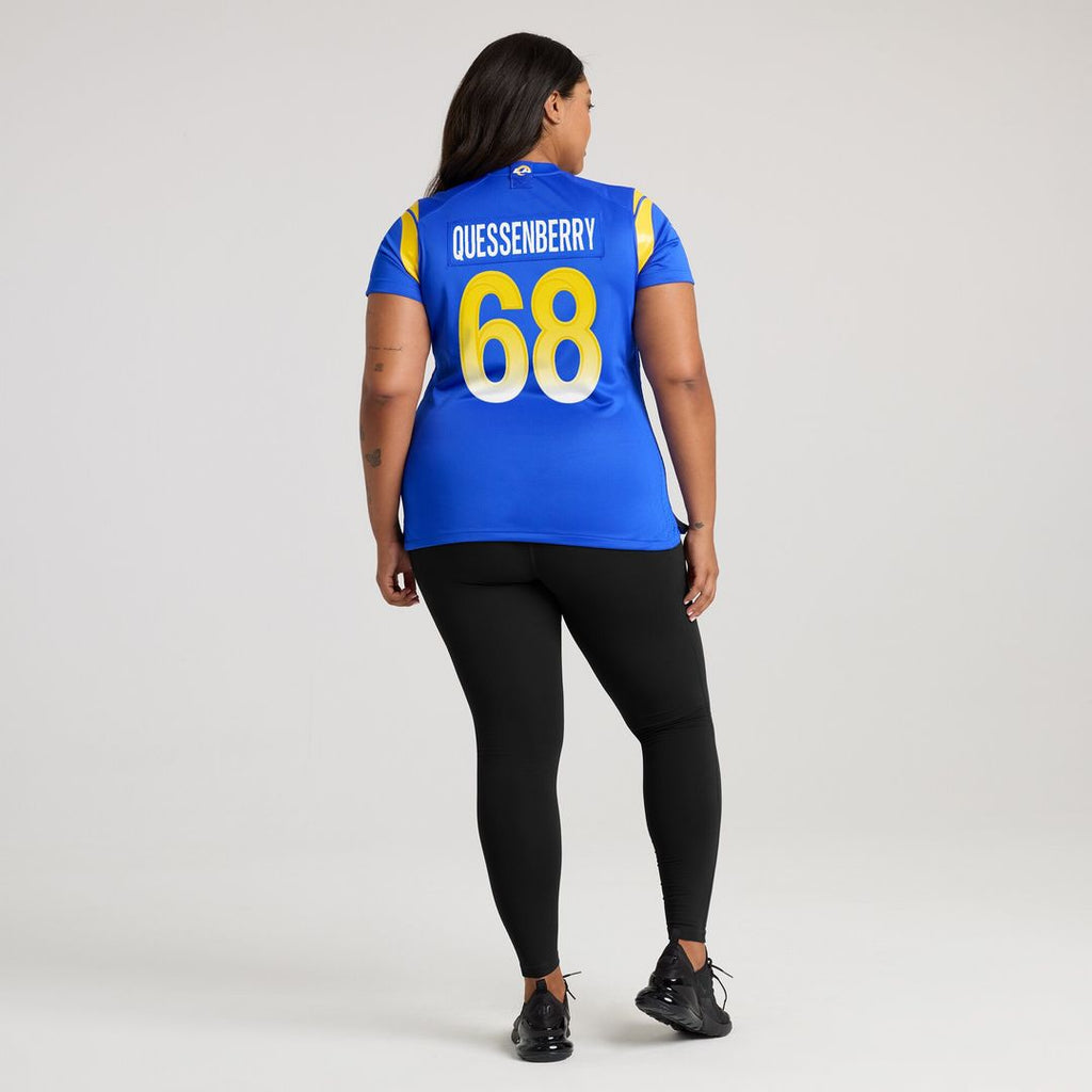 David Quessenberry Los Angeles Rams Nike Women's Team Game Official Jersey -  Royal