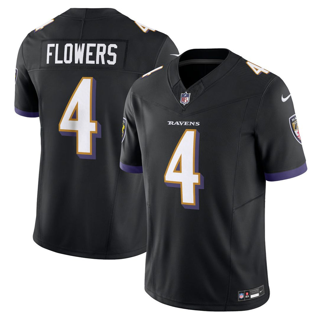 Zay Flowers Baltimore Ravens Nike Alternate Vapor F.U.S.E. Limited Official Jersey - Black