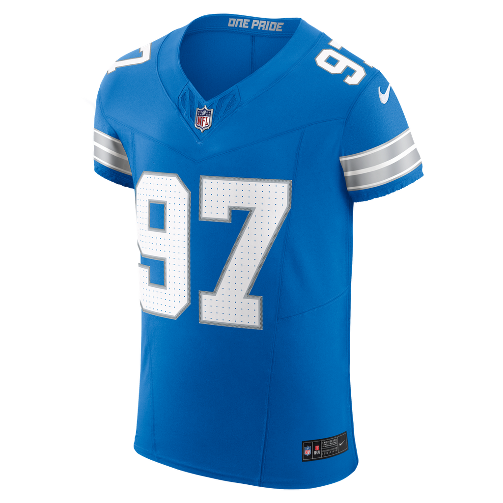 Aidan Hutchinson Detroit Lions Nike Alternate Vapor F.U.S.E. Elite Official Jersey - Black