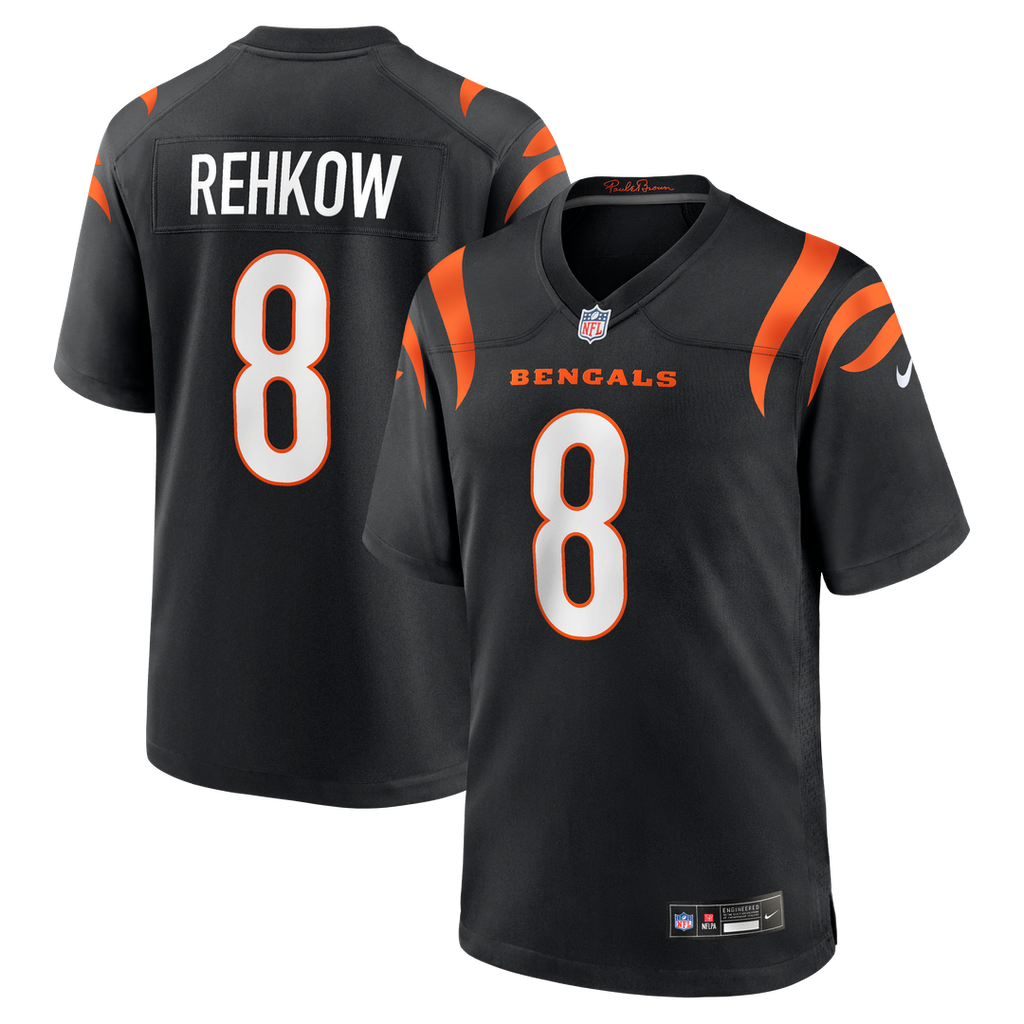 Ryan Rehkow Cincinnati Bengals Nike  Game Official Jersey -  Black