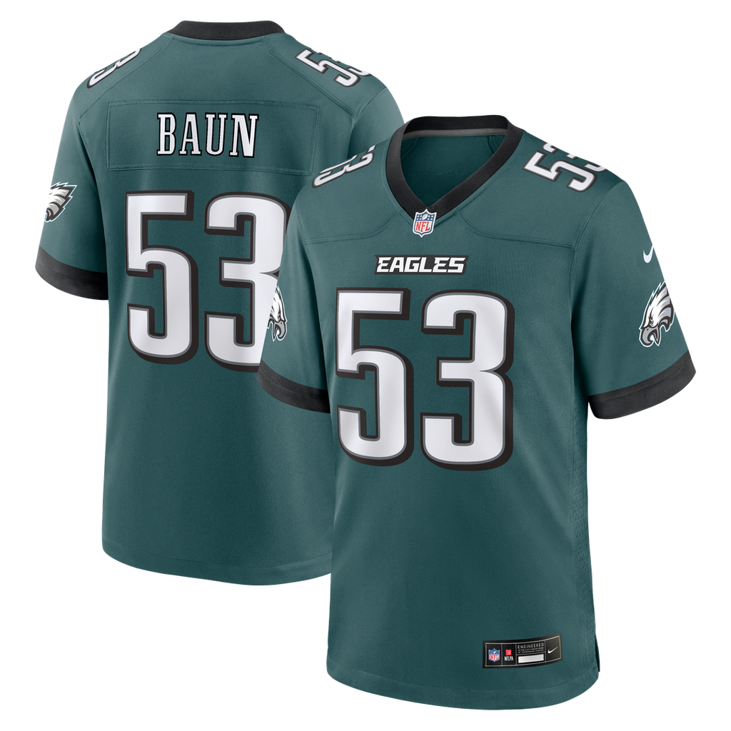 Zack Baun Philadelphia Eagles Nike Team Game Official Jersey -  Midnight Green