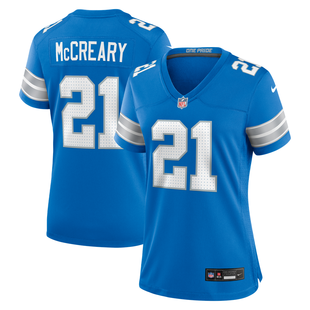 Roger McCreary Detroit Lions Nike Women's Team Game Jersey - Blue