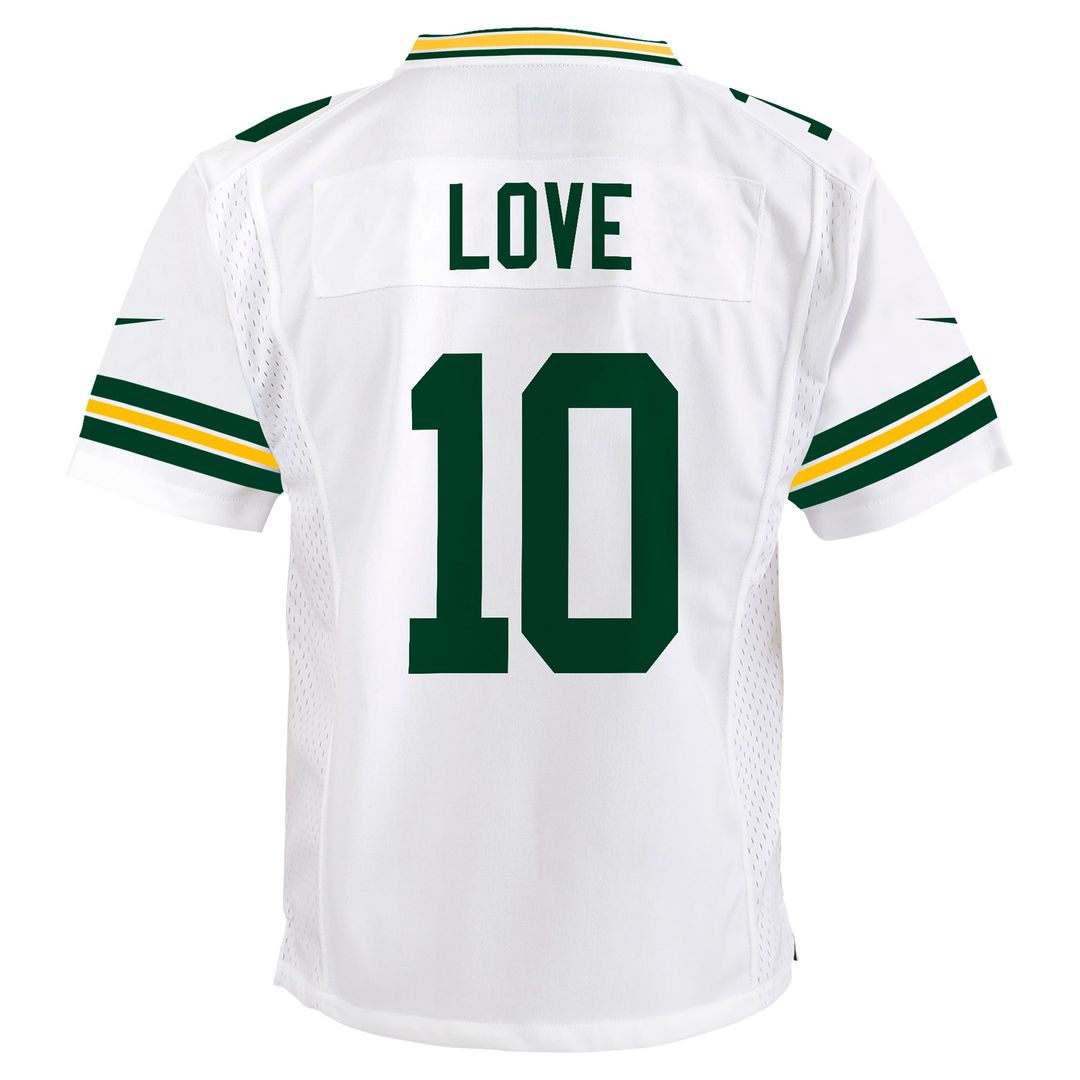 Jordan Love Green Bay Packers Nike Youth Game Jersey - White