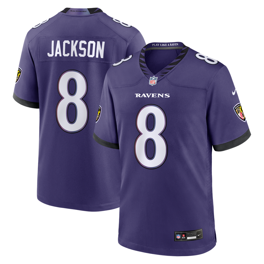 Lamar Jackson Baltimore Ravens Nike Team Game Official Jersey - Purple