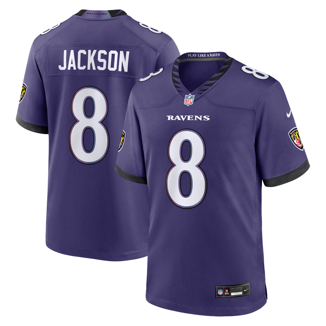 Lamar Jackson Baltimore Ravens Nike Team Game Official Jersey - Purple