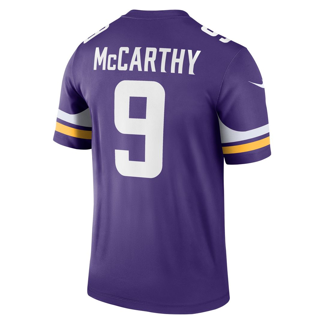 J.J. McCarthy Minnesota Vikings Nike Legend Player Performance Top - Purple