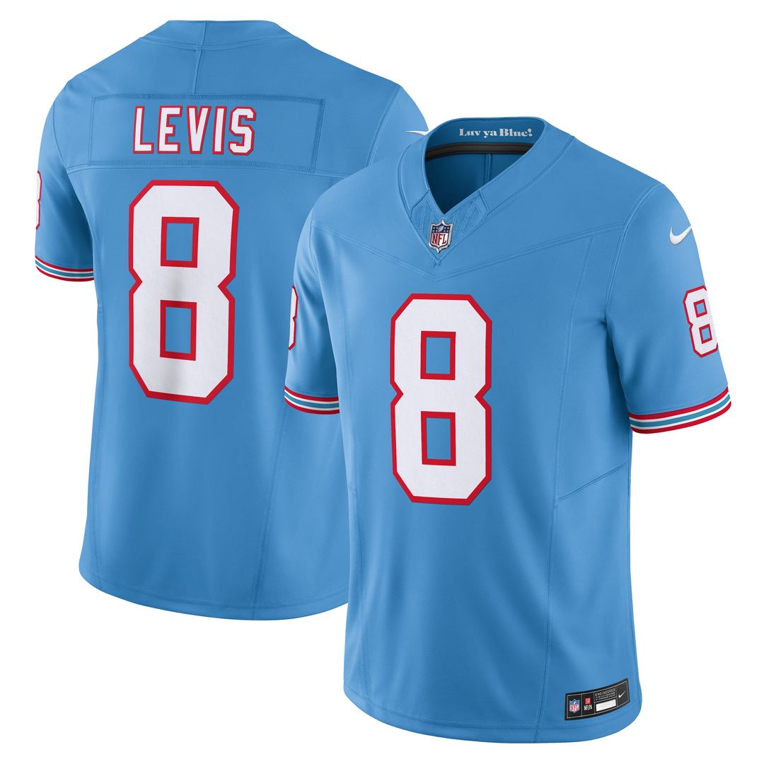 Will Levis Tennessee Titans Nike Alternate Oilers Throwback Vapor F.U.S.E. Limited Official Jersey - Light Blue