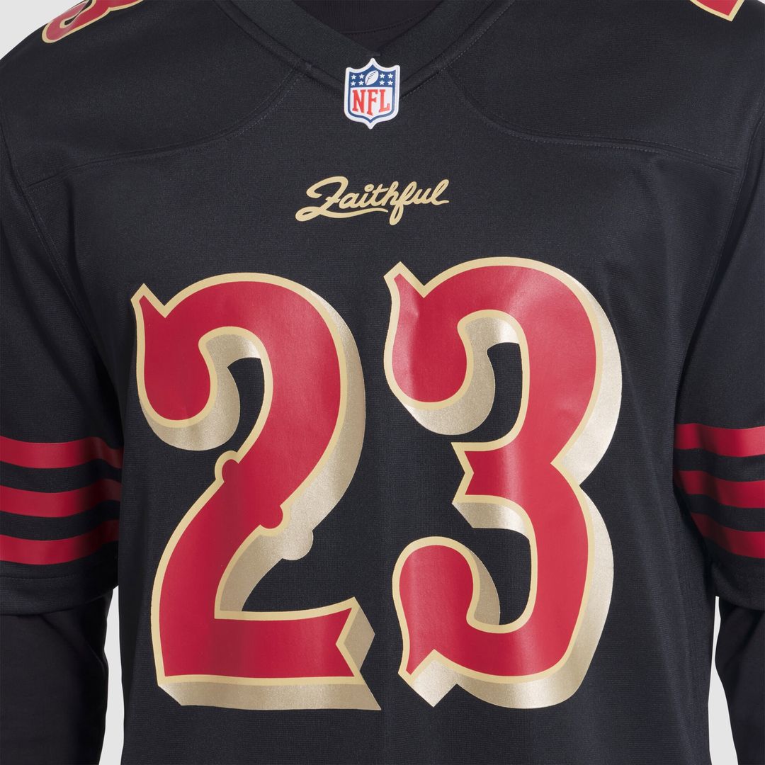 Christian McCaffrey San Francisco 49ers Nike 2025 Rivalries Collection Game Official Jersey - Black