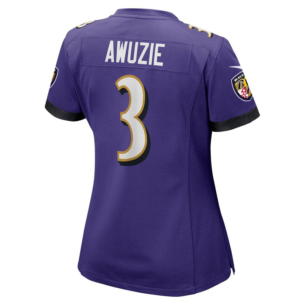 Chidobe Awuzie Baltimore Ravens Nike Women's Team Game Jersey - Purple