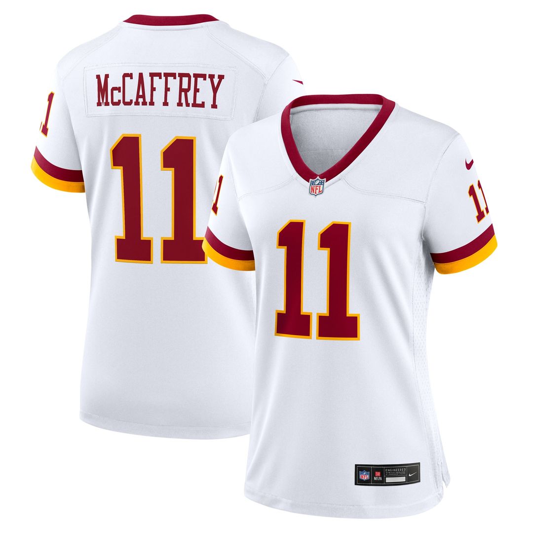 Luke McCaffrey Washington Commanders Nike Women's Game Super Bowl Era Official Jersey - White