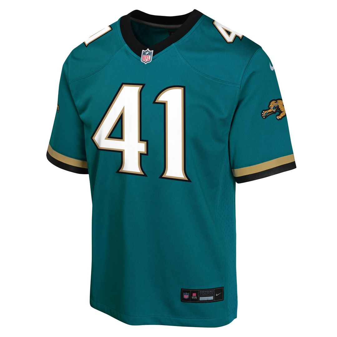 Josh Hines-Allen Jacksonville Jaguars Nike Youth Alternate 2 Prowler Throwback Game Official Jersey - Teal