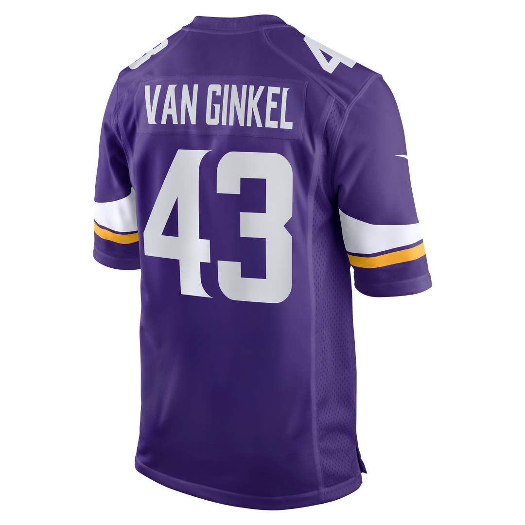 Andrew Van Ginkel Minnesota Vikings Nike Team Game Jersey - Purple