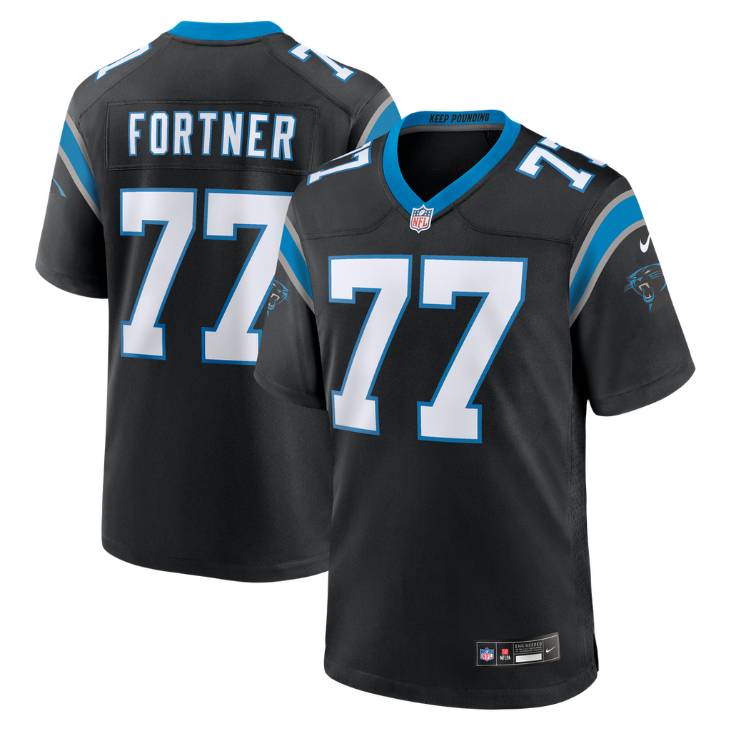 Luke Fortner Carolina Panthers Nike Team Game Official Jersey -  Black