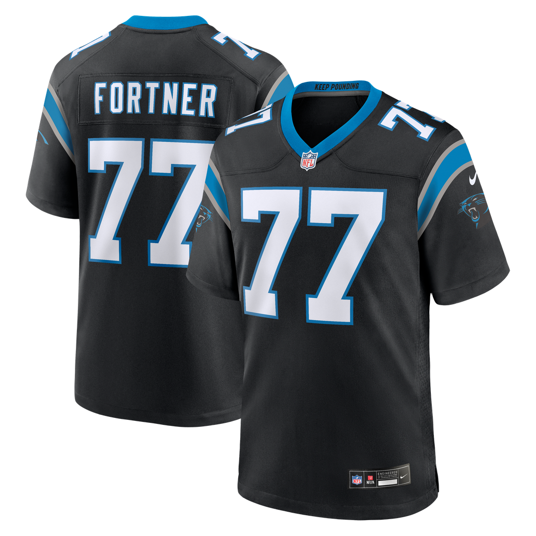 Luke Fortner Carolina Panthers Nike Team Game Official Jersey -  Black
