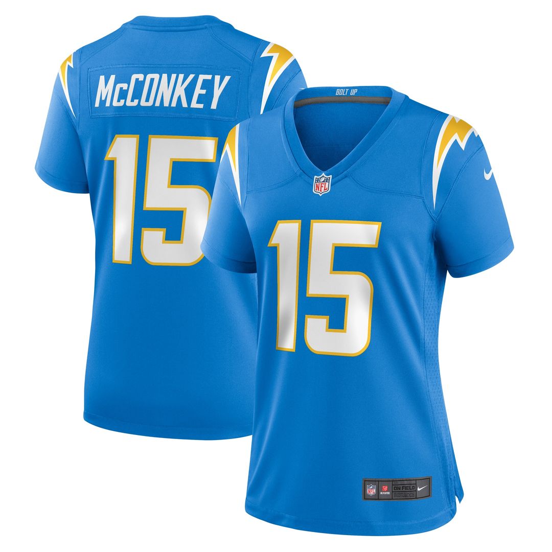 Ladd McConkey Los Angeles Chargers Nike Women's Alternate Charger Power Game Jersey - Gold