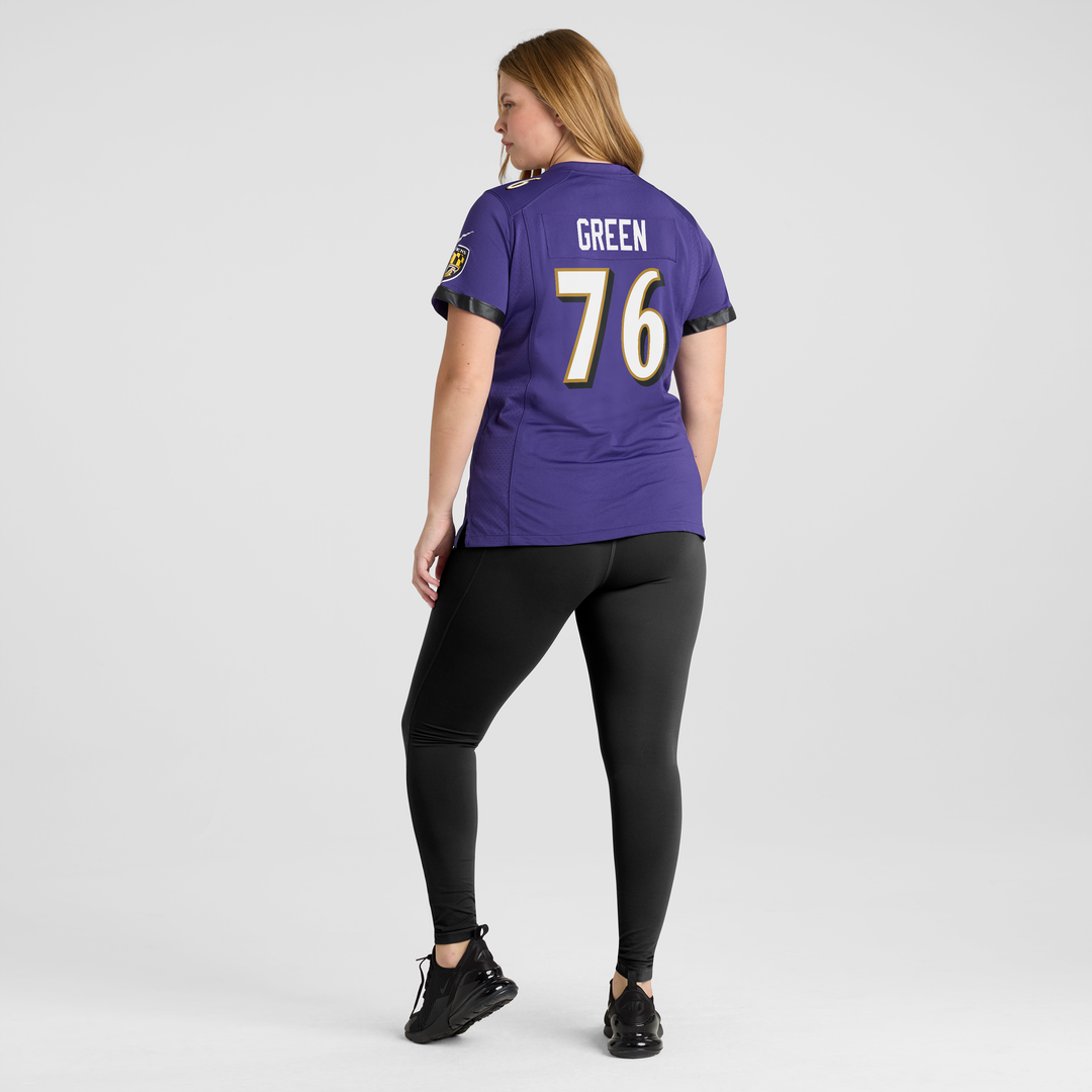 Kenyon Green Baltimore Ravens Nike Women's Team Game Jersey - Purple