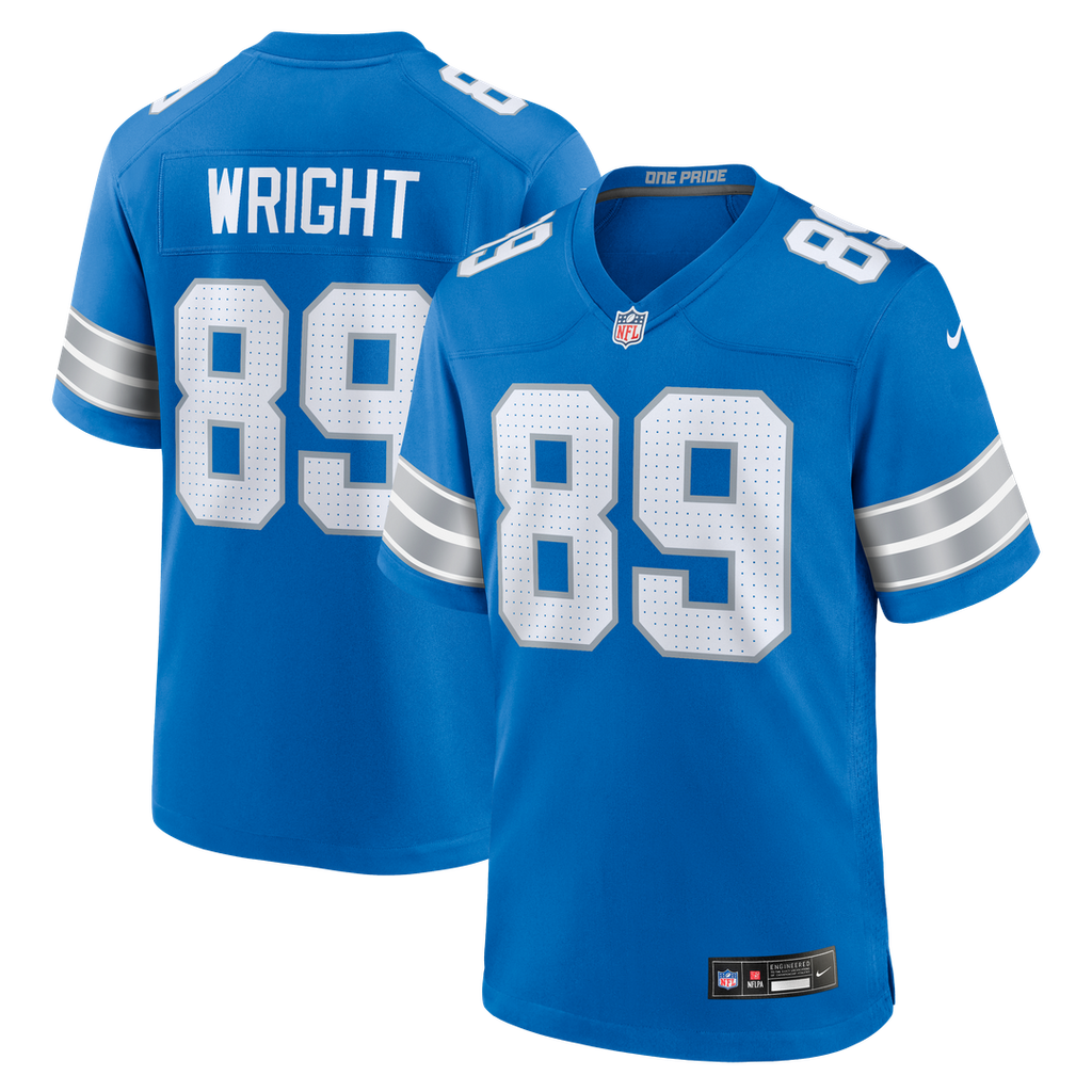 Brock Wright Detroit Lions Nike Team Game Official Jersey -  Blue