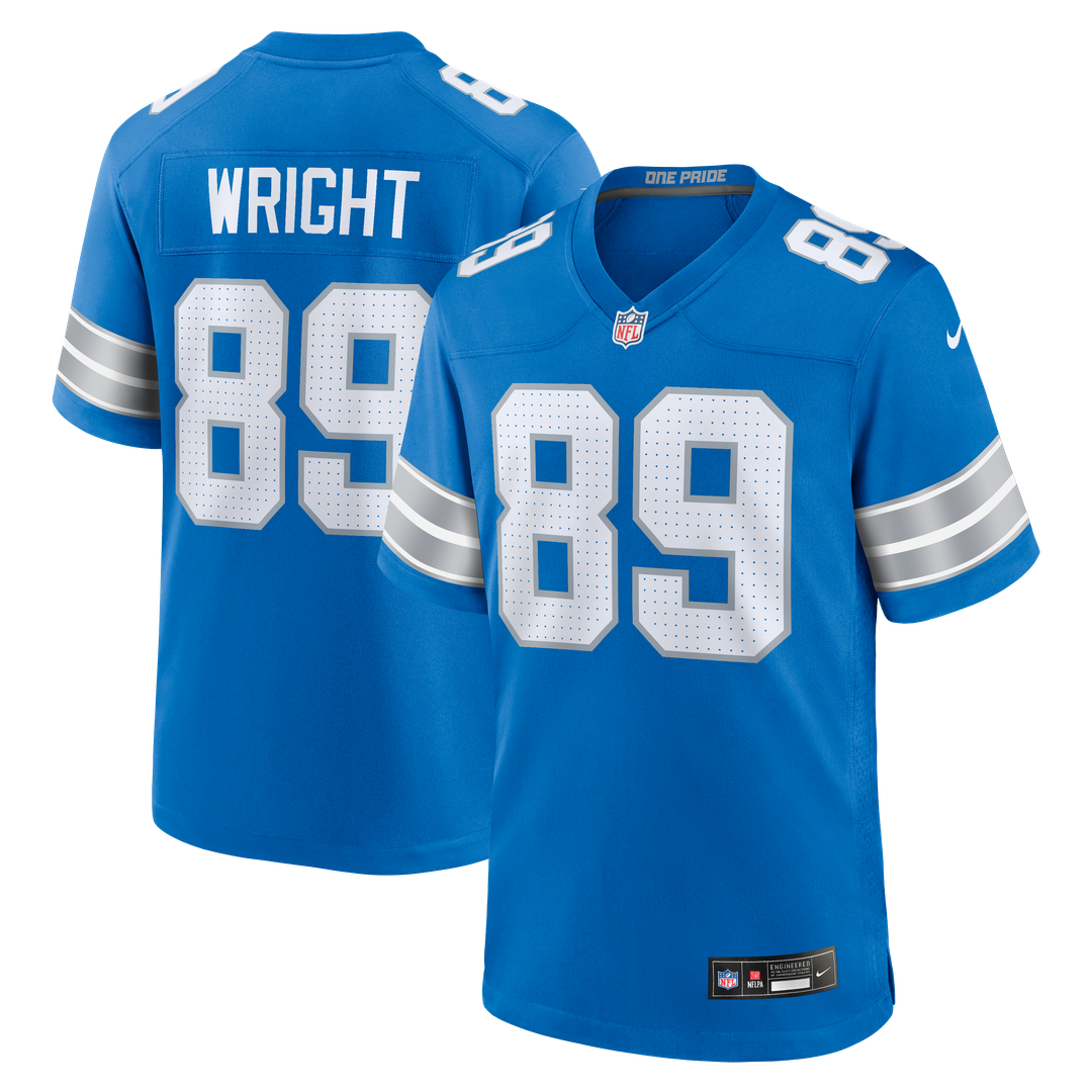 Brock Wright Detroit Lions Nike Team Game Official Jersey -  Blue