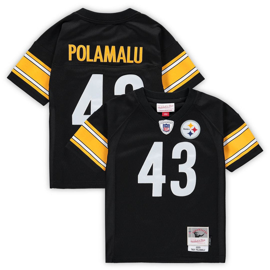 Troy Polamalu Pittsburgh Steelers Mitchell & Ness Toddler 2005 Retired Legacy Official Jersey - Black
