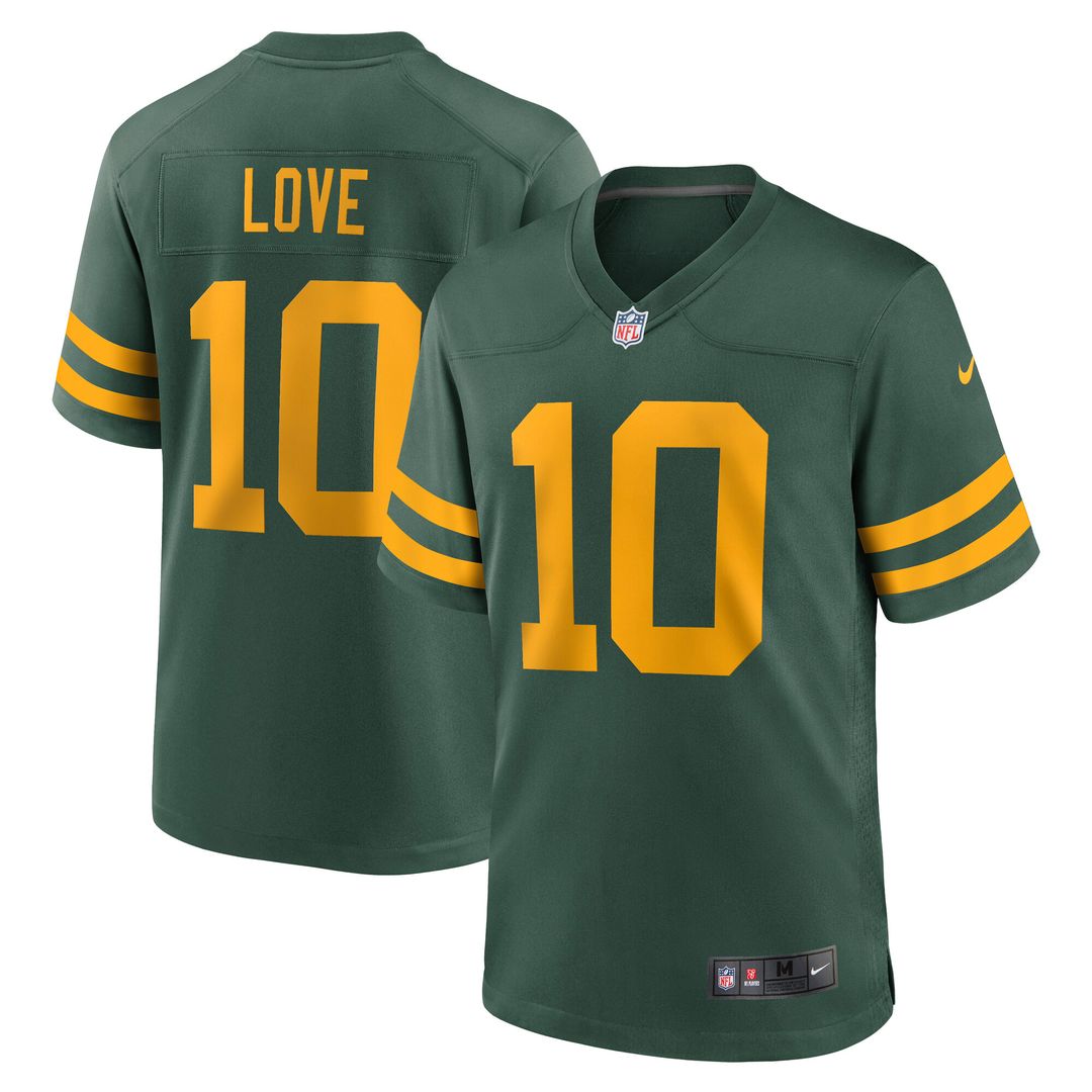Jordan Love Green Bay Packers Nike Alternate Game Official Jersey -  Green