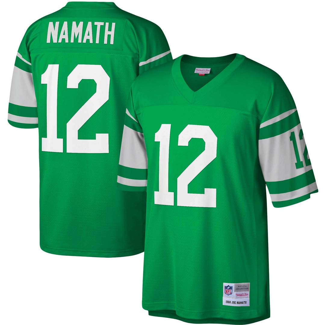 Joe Namath New York Jets Mitchell & Ness Legacy Replica Official Jersey - Kelly Green