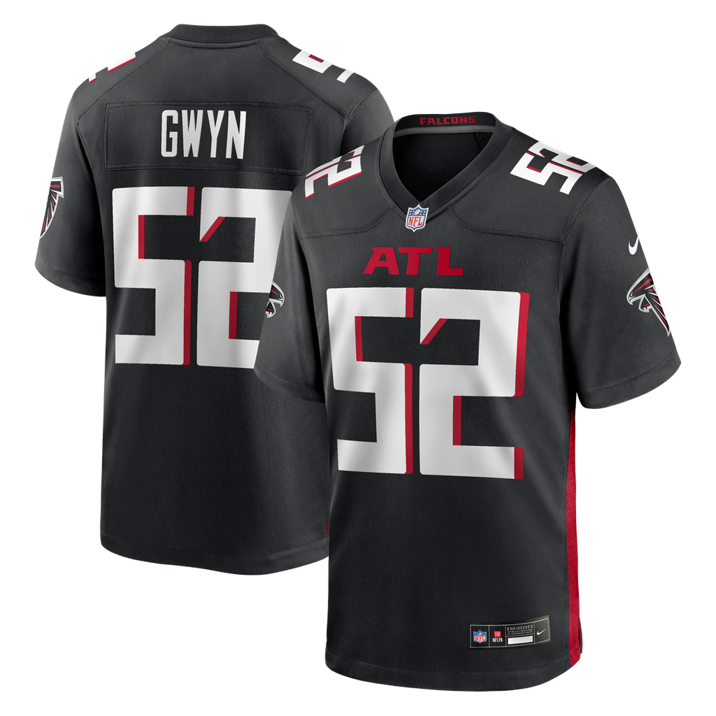 Jovaughn Gwyn Atlanta Falcons Nike Team Game Official Jersey -  Black