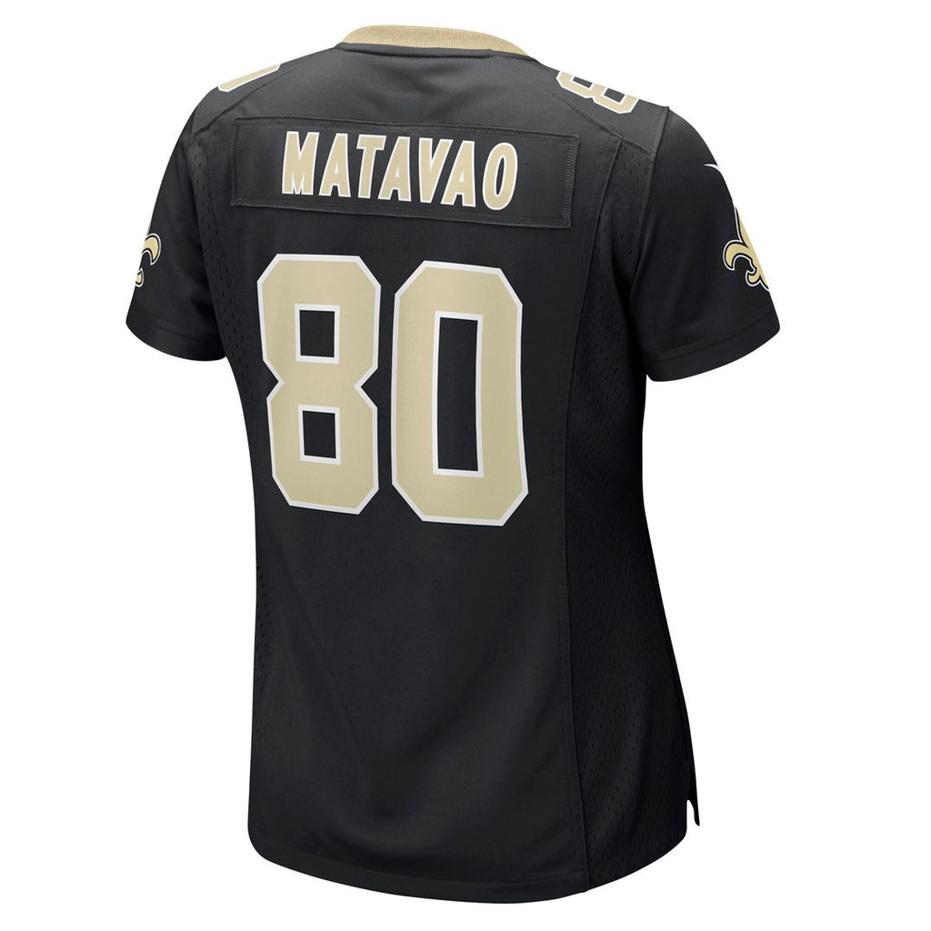 Moliki Matavao New Orleans Saints Nike Women's Team Game Official Jersey -  Black