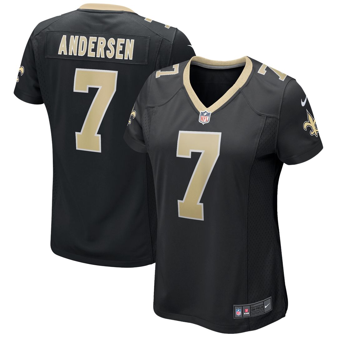 Morten Andersen New Orleans Saints Nike Women's Game Retired Player Official Jersey - Black
