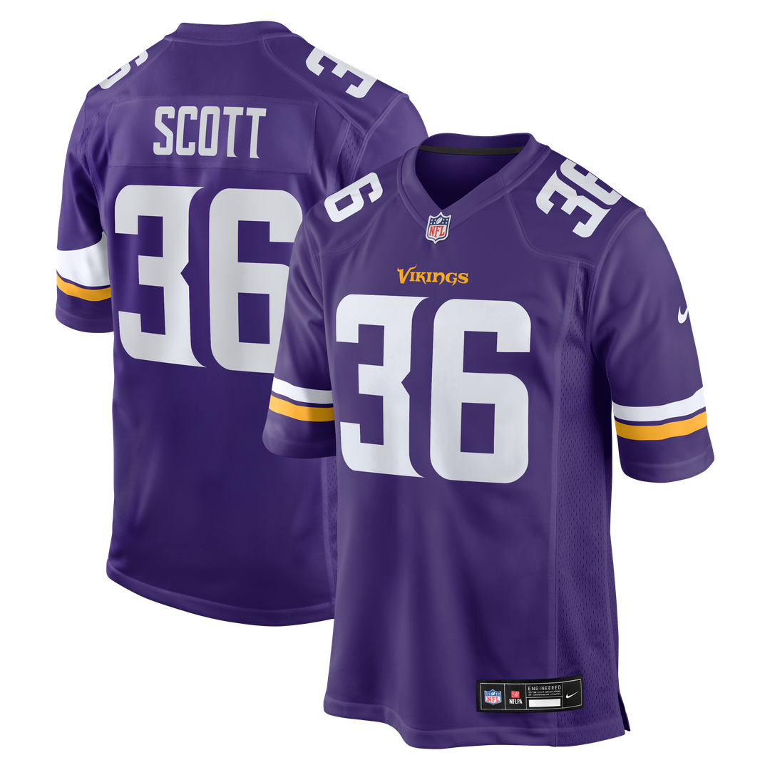 Zavier Scott Minnesota Vikings Nike Team Game Official Jersey -  Purple