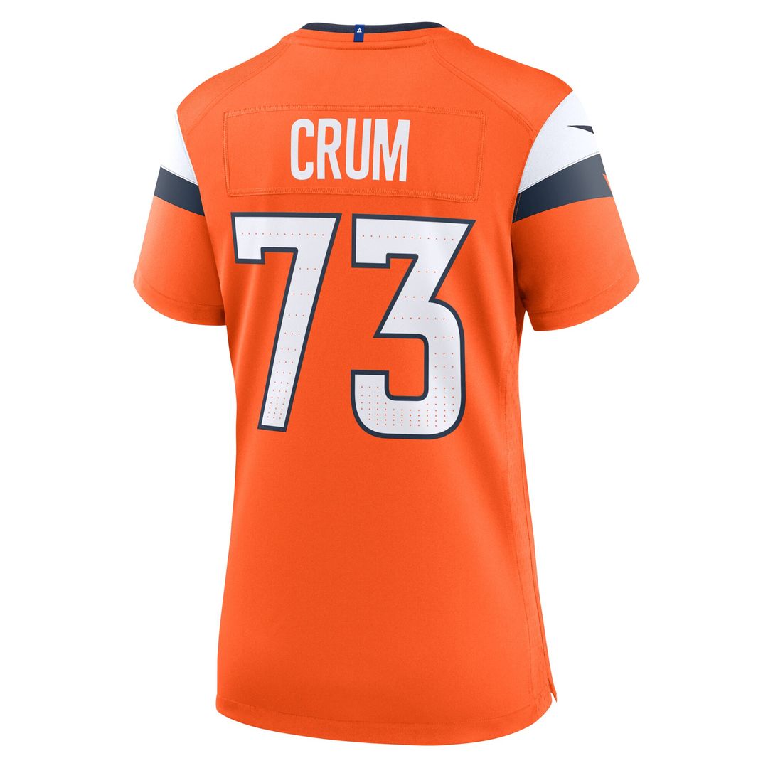 Frank Crum Denver Broncos Nike Women's Team Game Jersey - Orange