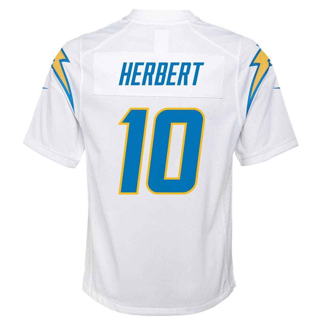 Justin Herbert Los Angeles Chargers Nike Youth Game Jersey - White