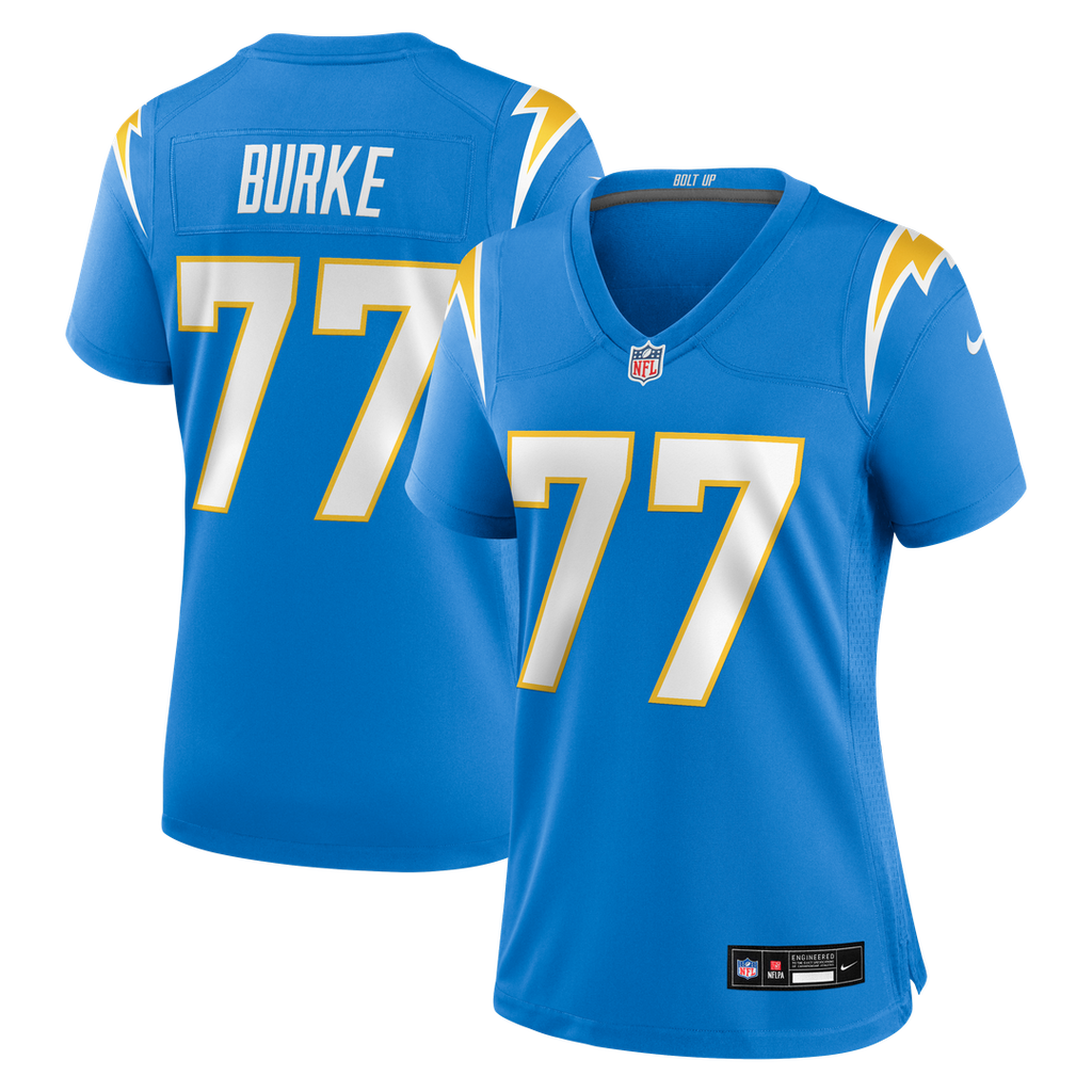 Travis Burke Los Angeles Chargers Nike Women's Team Game Jersey - Powder Blue