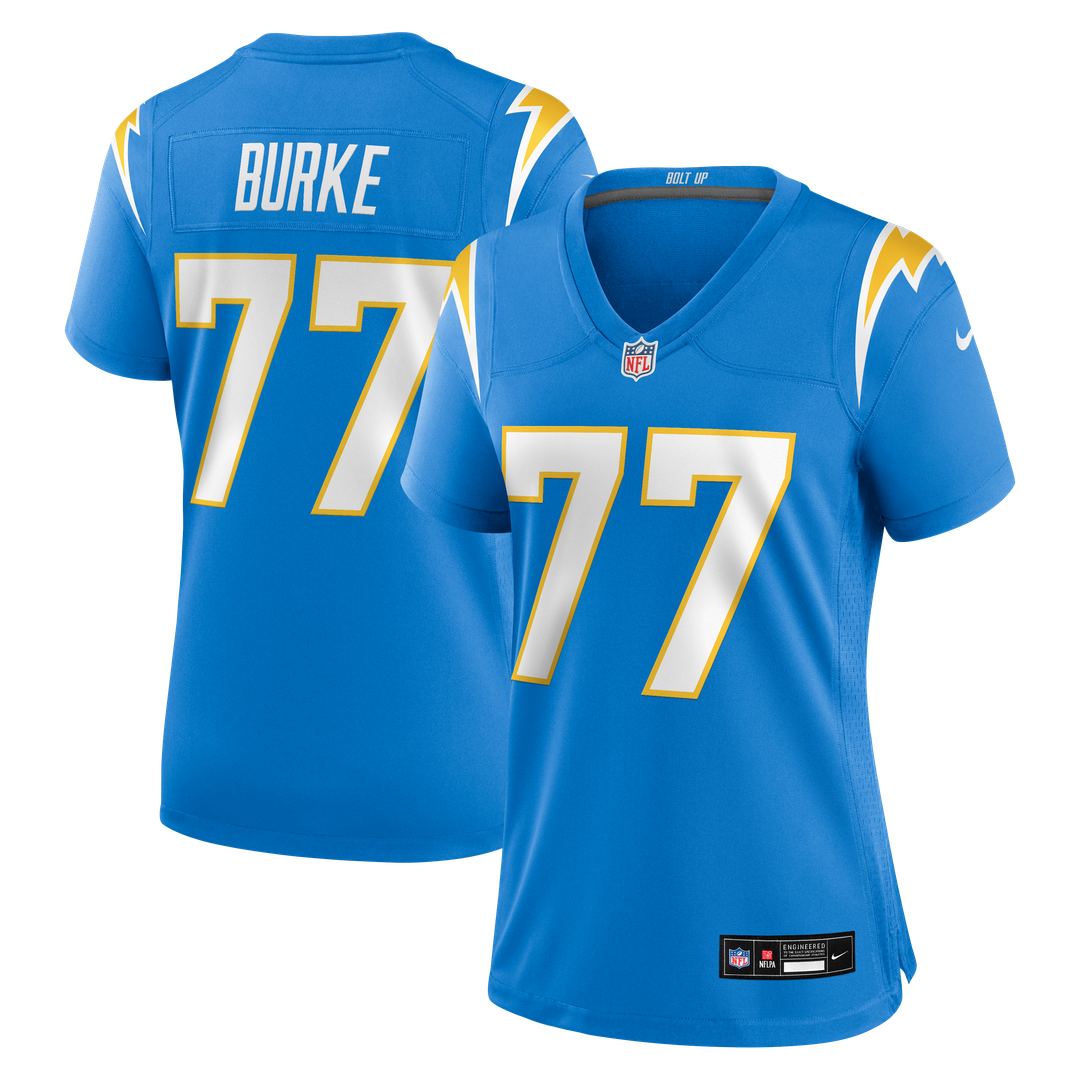 Travis Burke Los Angeles Chargers Nike Women's Team Game Jersey - Powder Blue
