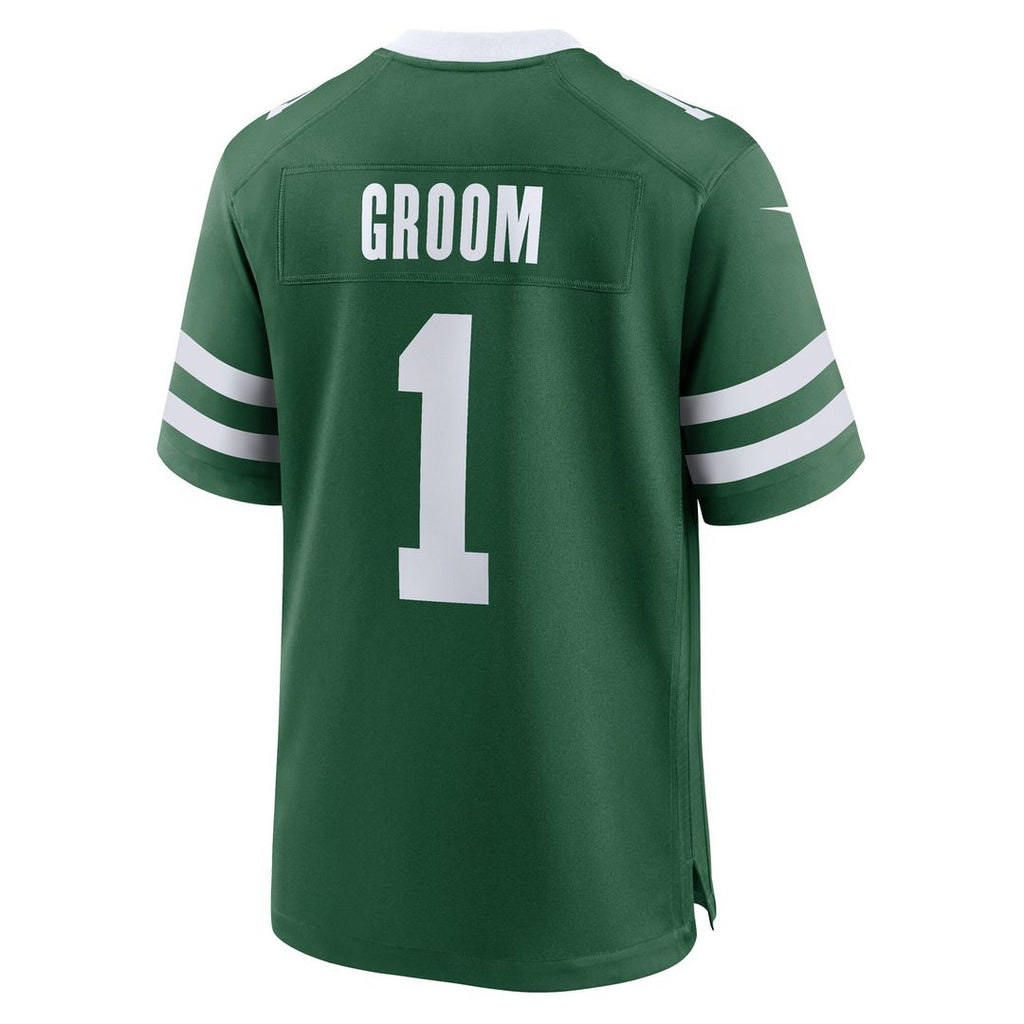 Number 1 Groom New York Jets Nike Game Official Jersey - Legacy Green