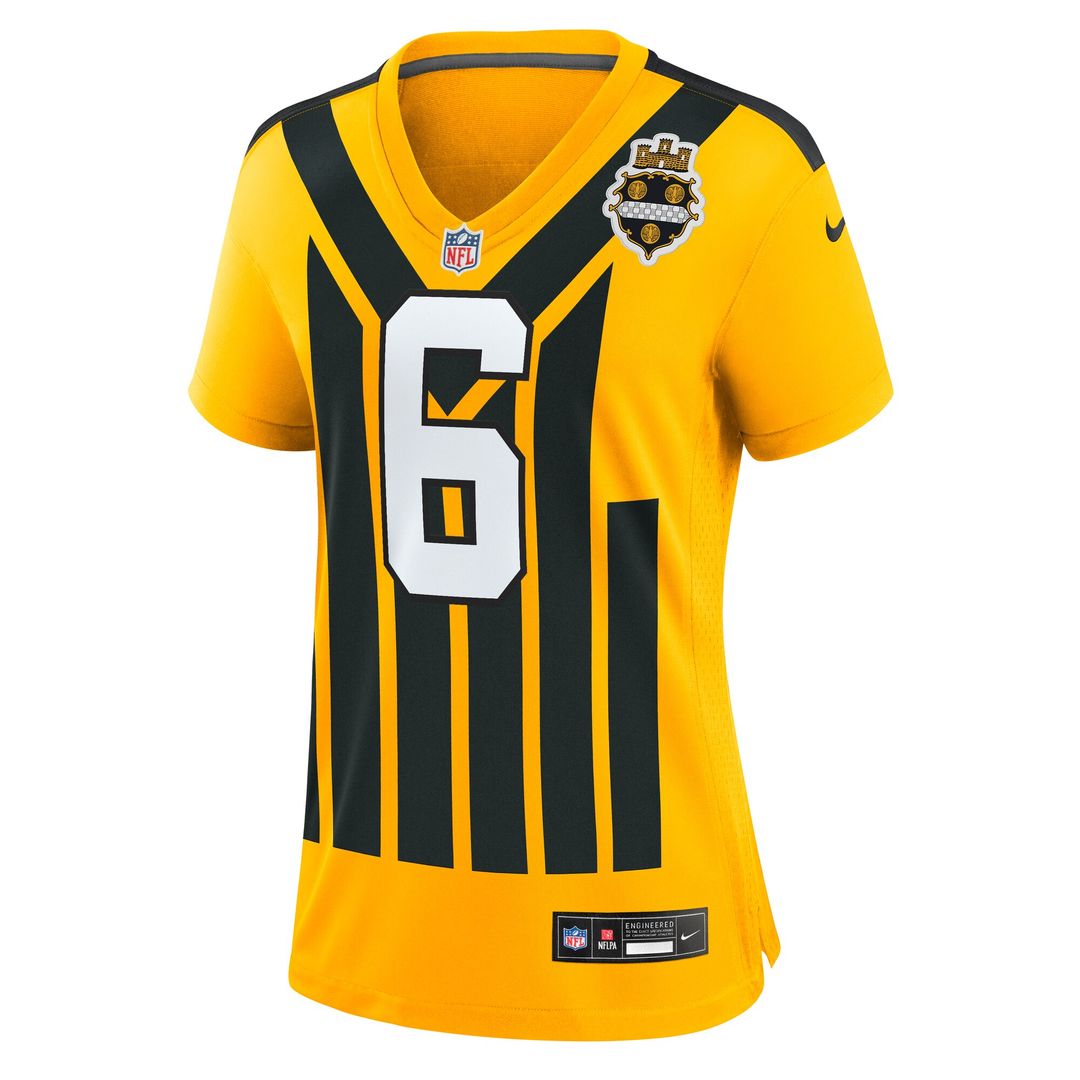 Patrick Queen Pittsburgh Steelers Nike Women's Alternate 1933 Throwback Game Official Jersey - Gold