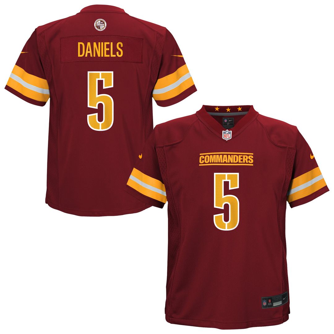 Jayden Daniels Washington Commanders Nike Preschool Team Player Game Official Jersey - Burgundy