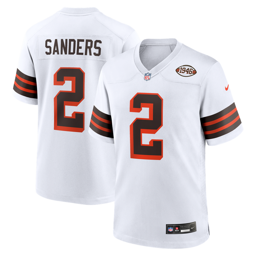 Shedeur Sanders Cleveland Browns Nike Alternate Game Jersey - White