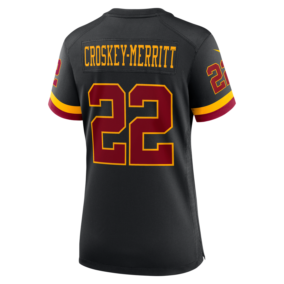 Jacory Croskey-Merritt Washington Commanders Nike Women's Hail Raiser Alternate Game Official Jersey - Black