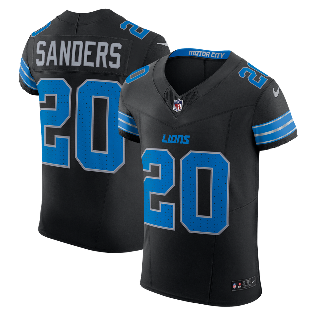 Barry Sanders Detroit Lions Nike Alternate Vapor F.U.S.E. Elite Official Jersey - Black