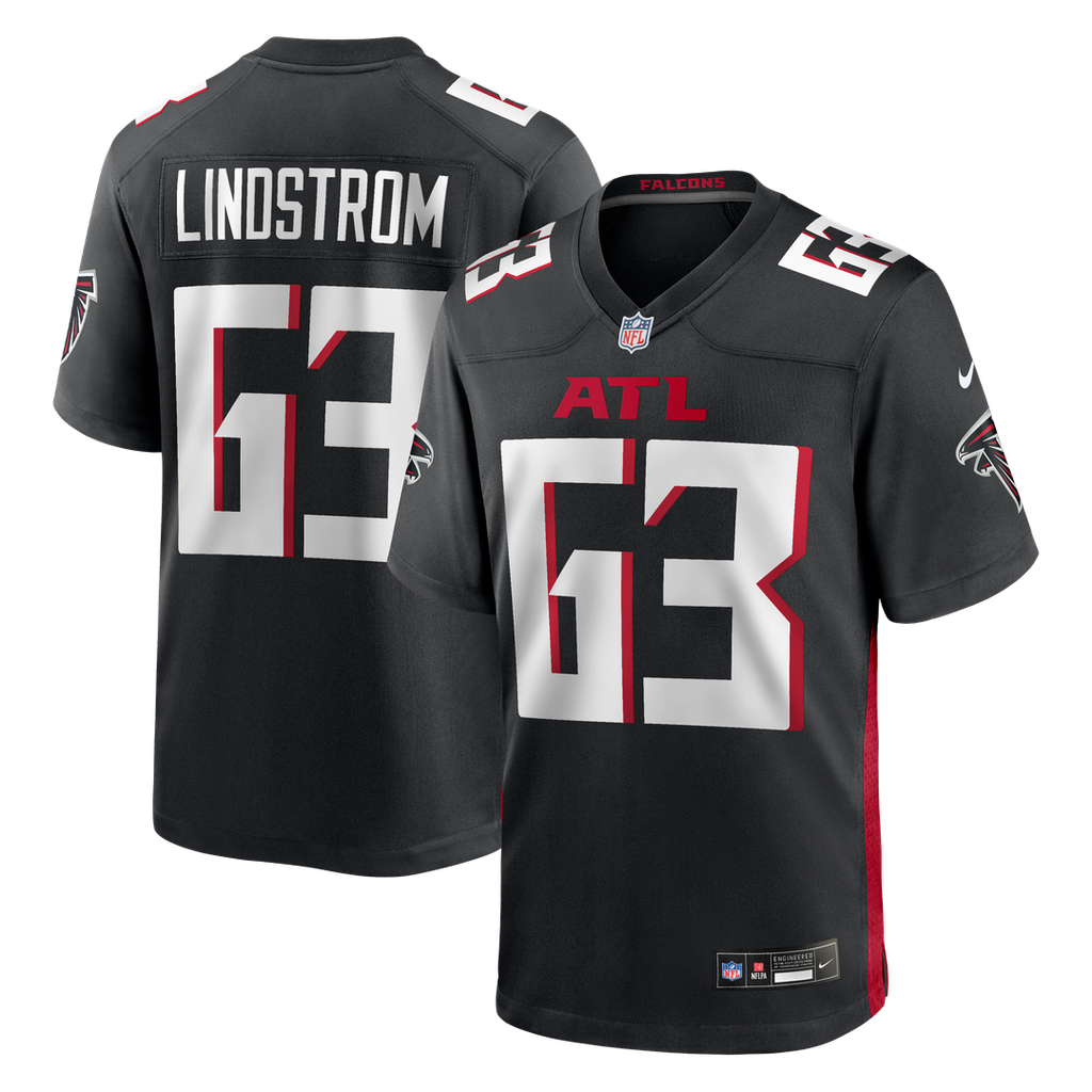 Chris Lindstrom Atlanta Falcons Nike Game Official Jersey - Black