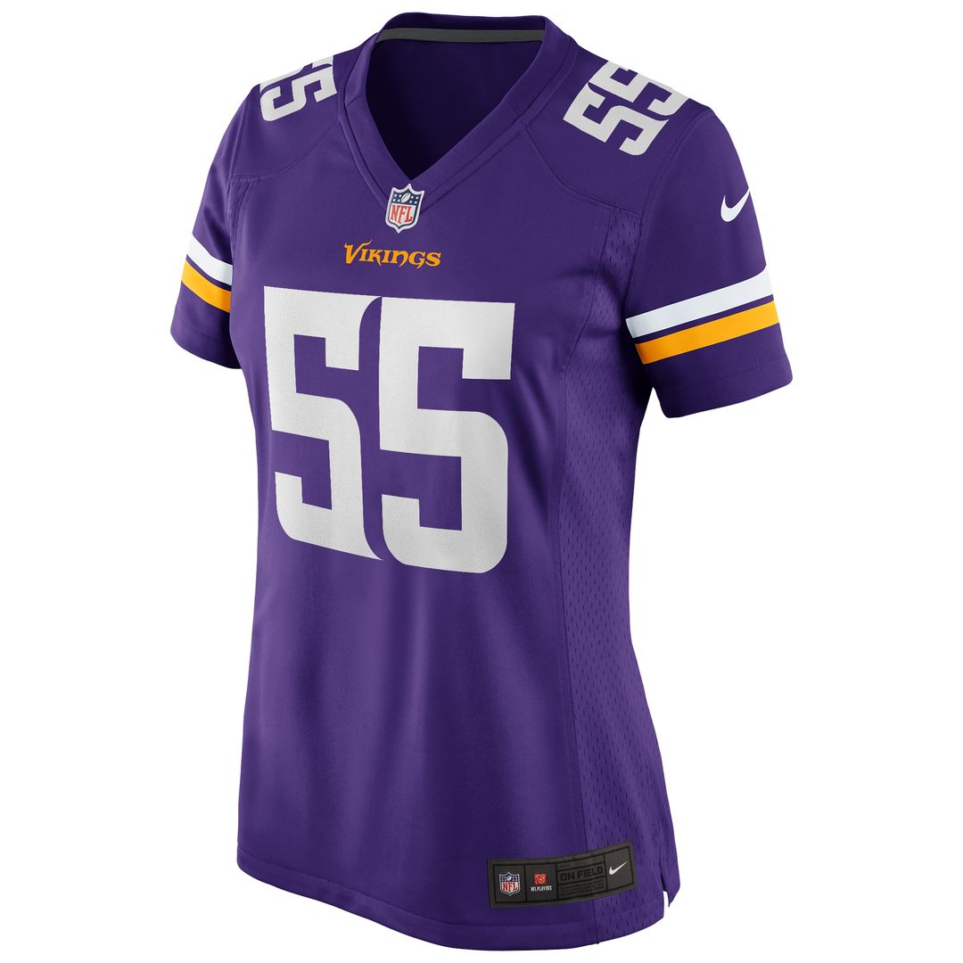 Jack Del Rio Minnesota Vikings Nike Women's Game Retired Player Official Jersey - Purple
