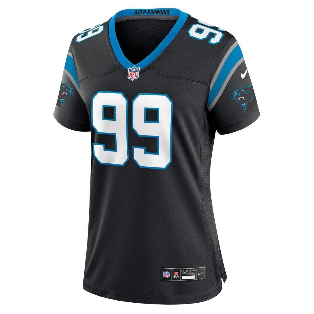 Tershawn Wharton Carolina Panthers Nike Women's Team Game Jersey - Black