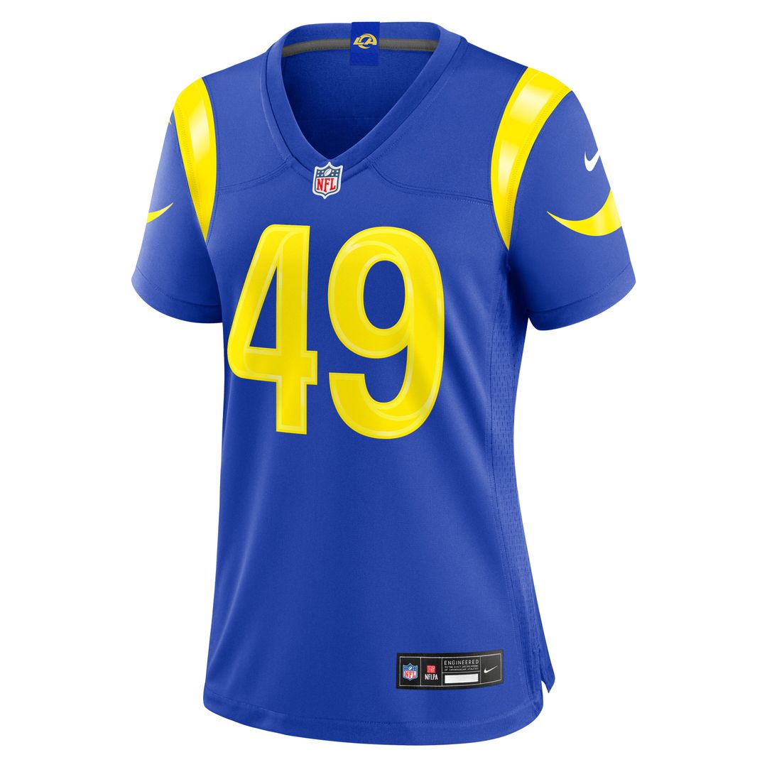 Joe Cardona Los Angeles Rams Nike Women's Team Game Official Jersey -  Royal