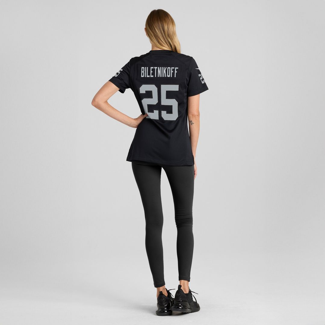 Fred Biletnikoff Las Vegas Raiders Nike Women's Game Retired Player Jersey - Black