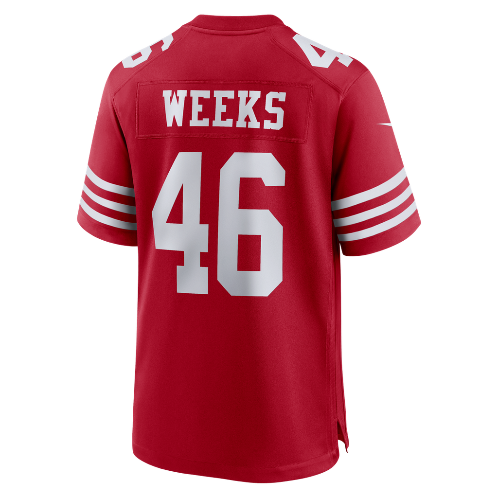 Jon Weeks San Francisco 49ers Nike Team Game Jersey - Scarlet