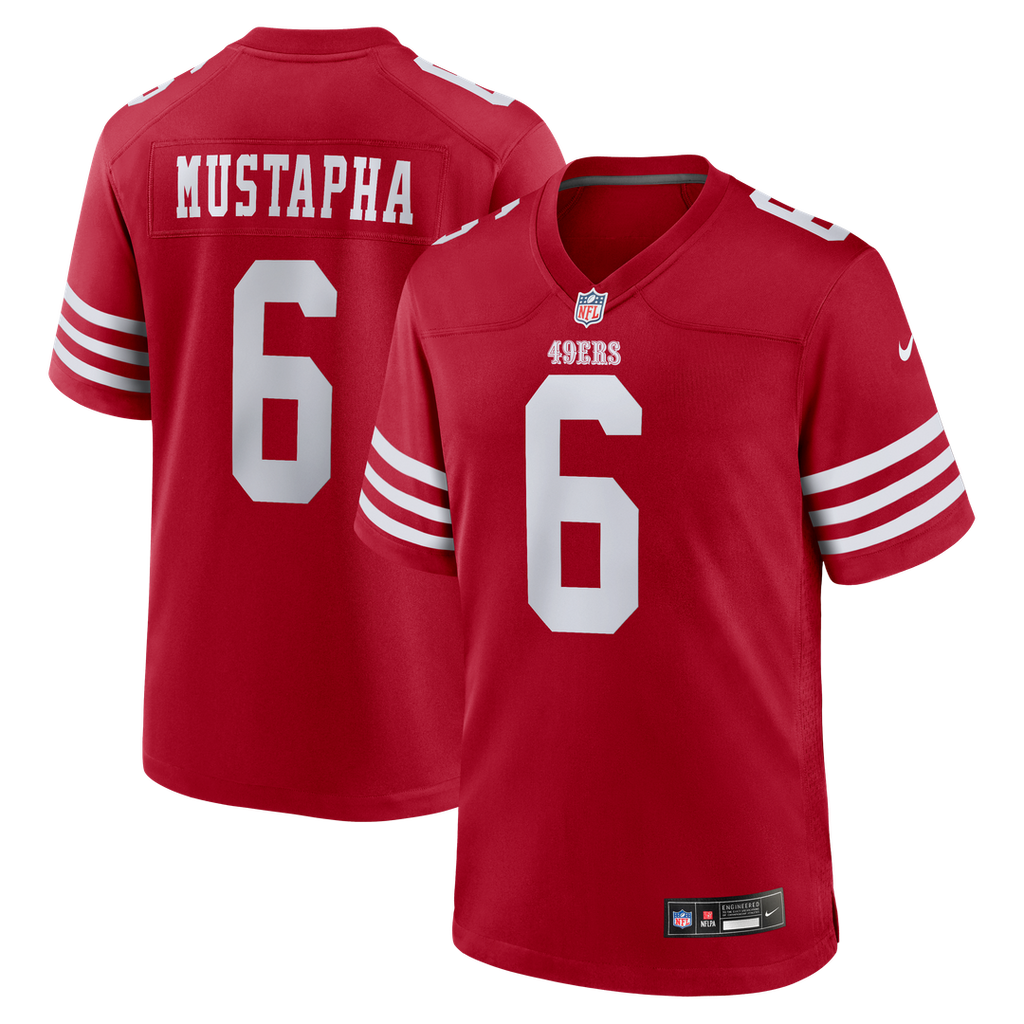 Malik Mustapha San Francisco 49ers Nike  Game Official Jersey -  Scarlet