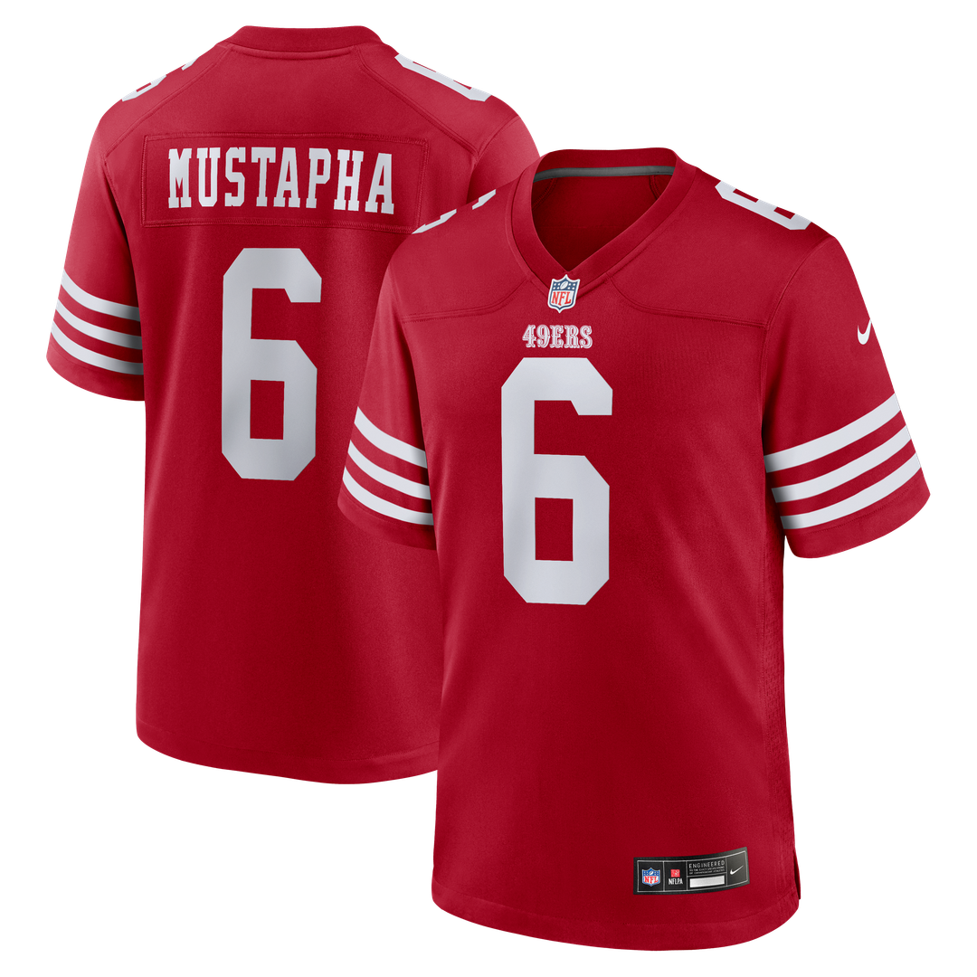 Malik Mustapha San Francisco 49ers Nike  Game Official Jersey -  Scarlet
