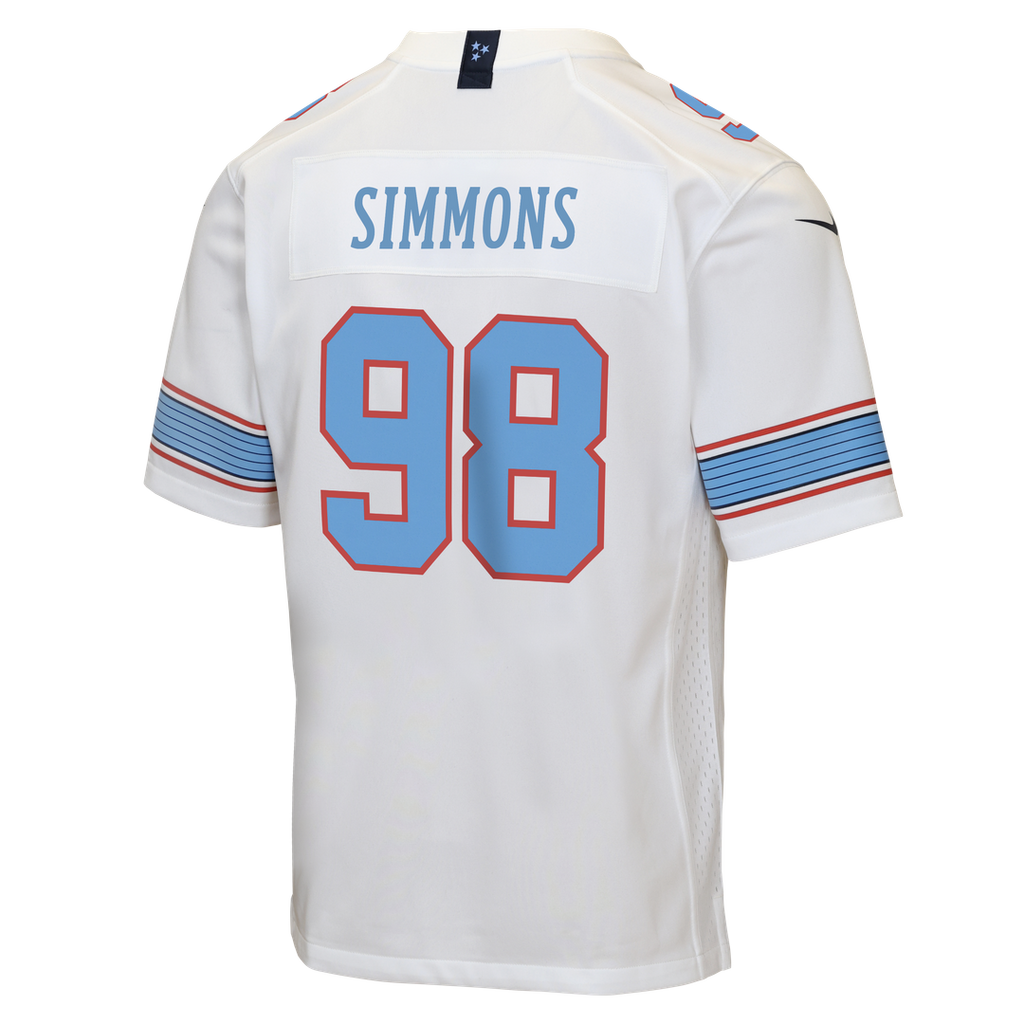 Jeffery Simmons Tennessee Titans Nike Youth Game Official Jersey - Light Blue
