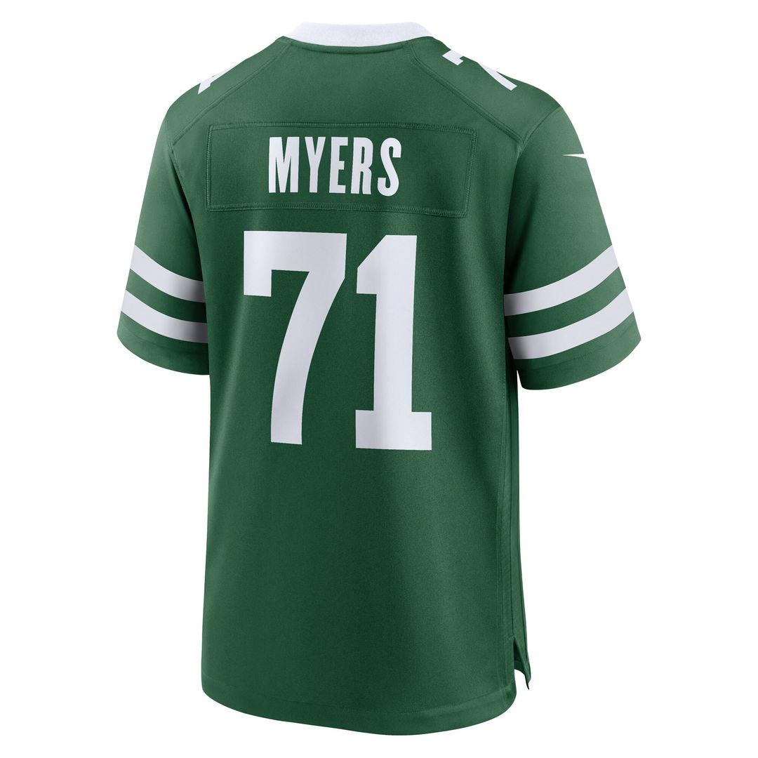 Josh Myers New York Jets Nike Team Game Official Jersey - Legacy Green