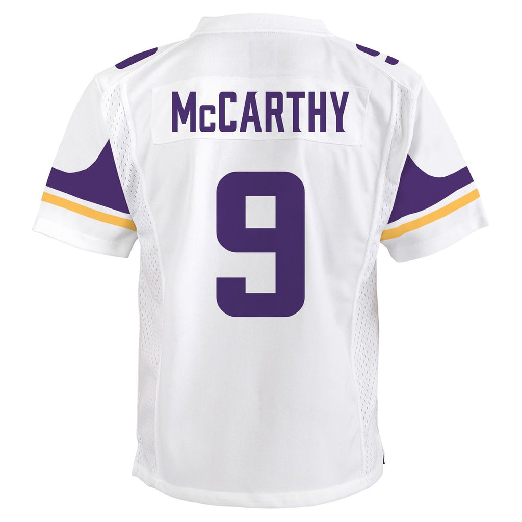 J.J. McCarthy Minnesota Vikings Nike Youth Game Official Jersey - White